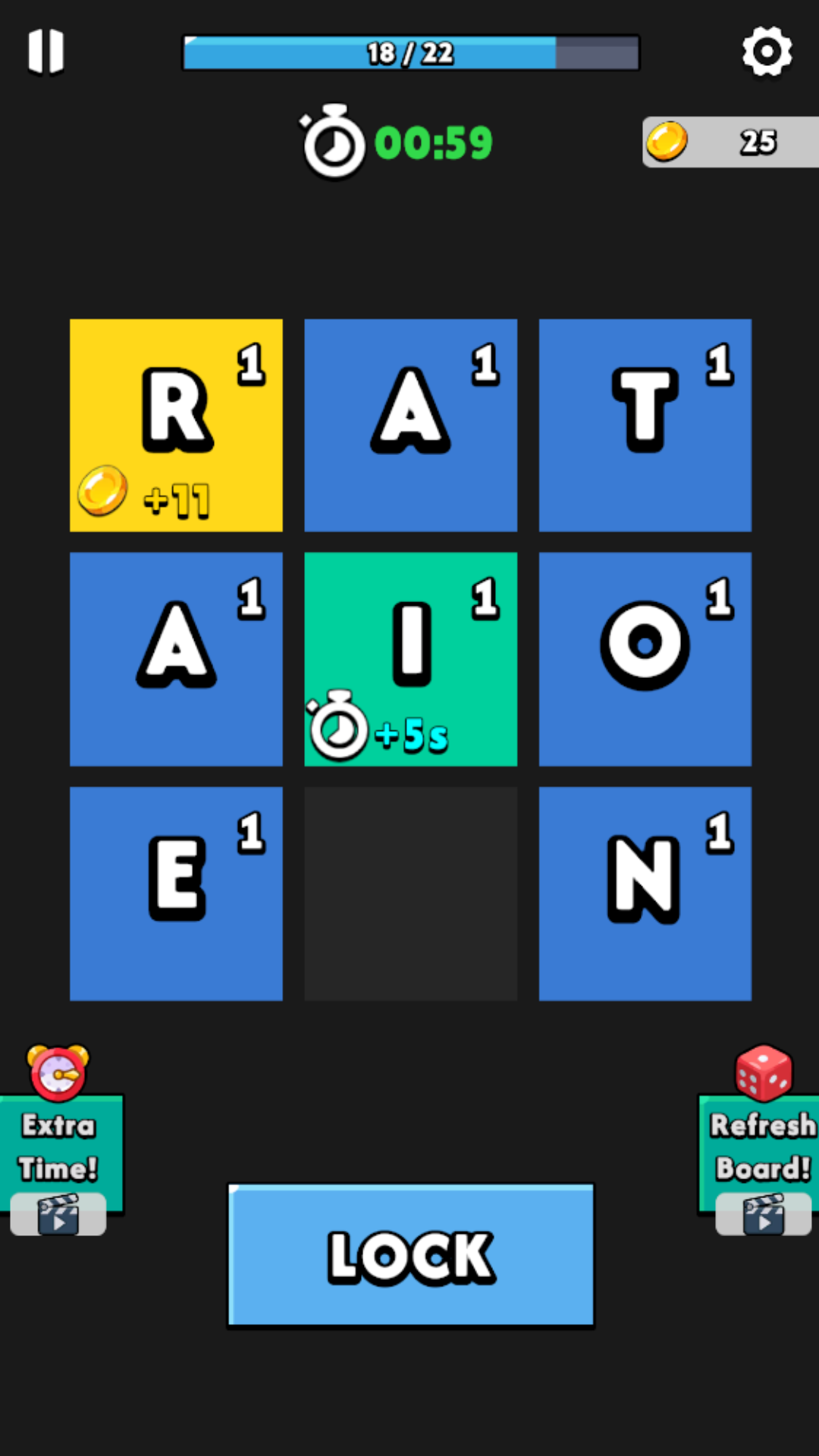 Word Lock screenshot — gameplay board