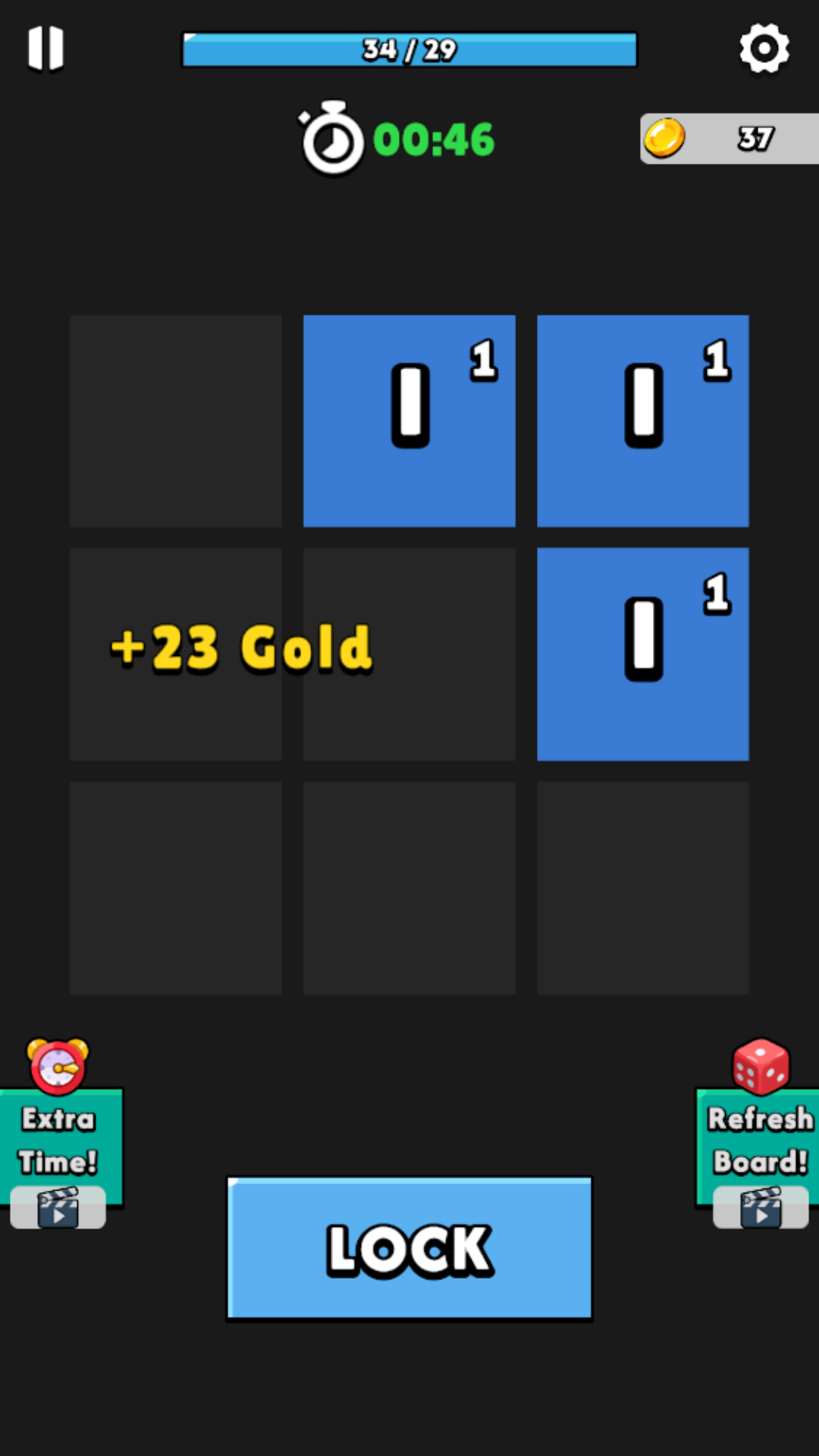 Word Lock screenshot — gold reward